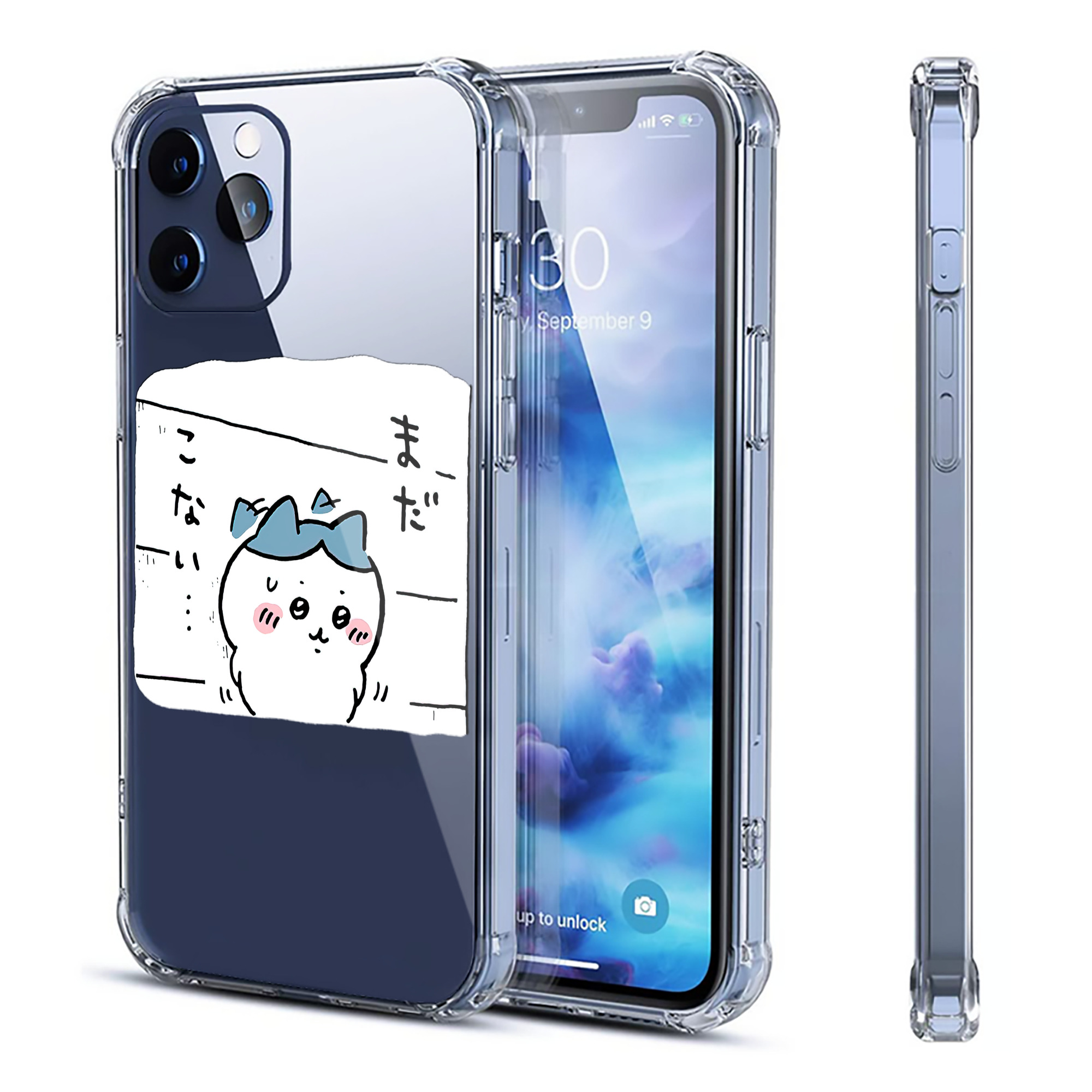 （画像用） ちいかわ ハチワレ Chii-kawa hachiware 【iPhone 12シリーズ対応】透明スマホケース（クリアソフトケース）